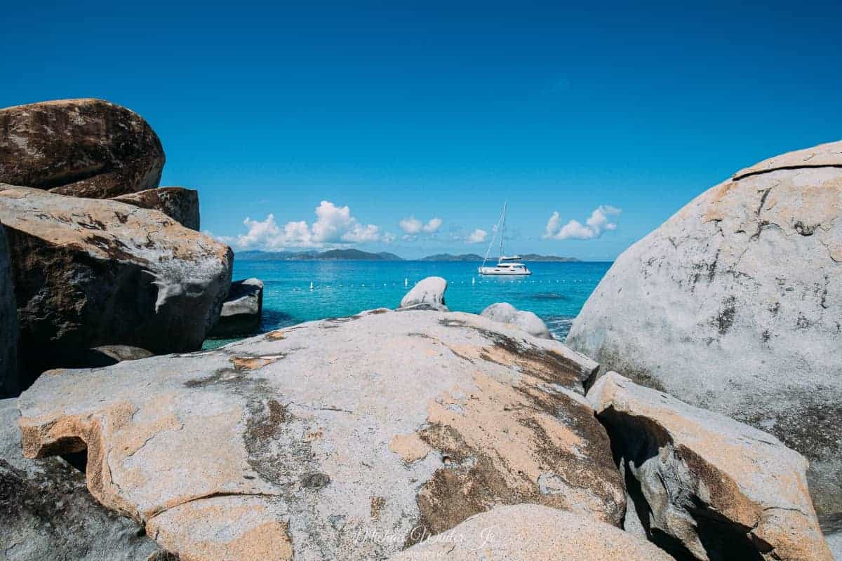 The Baths yacht in water